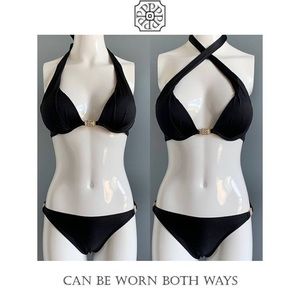 Convertible Halter Black Bikini